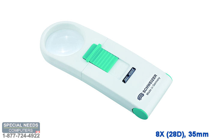 OKOLUX Plus Illuminated Handheld Magnifier 8X (28D) 35mm
