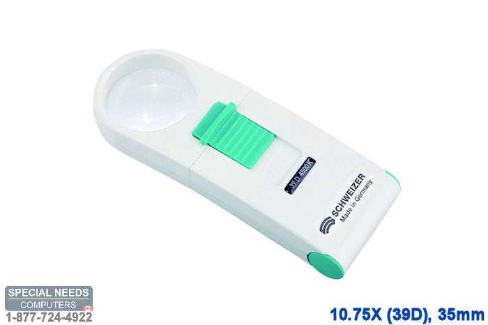 OKOLUX Plus Illuminated Handheld Magnifier 10.75X (39D) 35mm