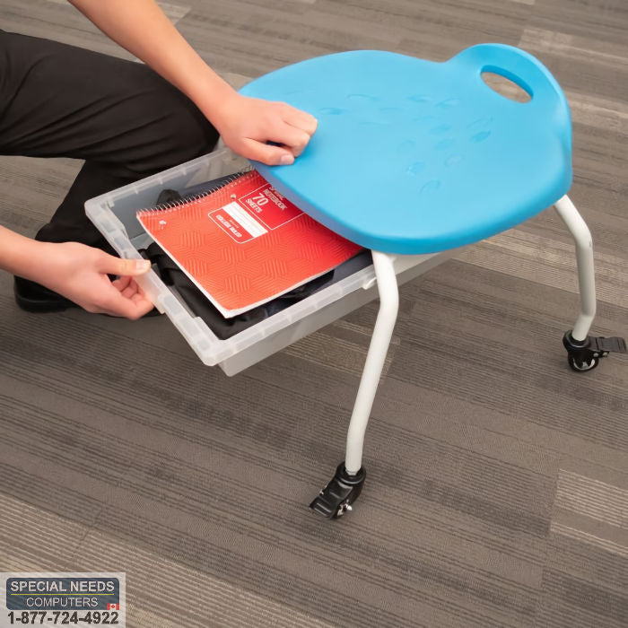 Luxor Stackable Classroom Stool with Wheels and Storage