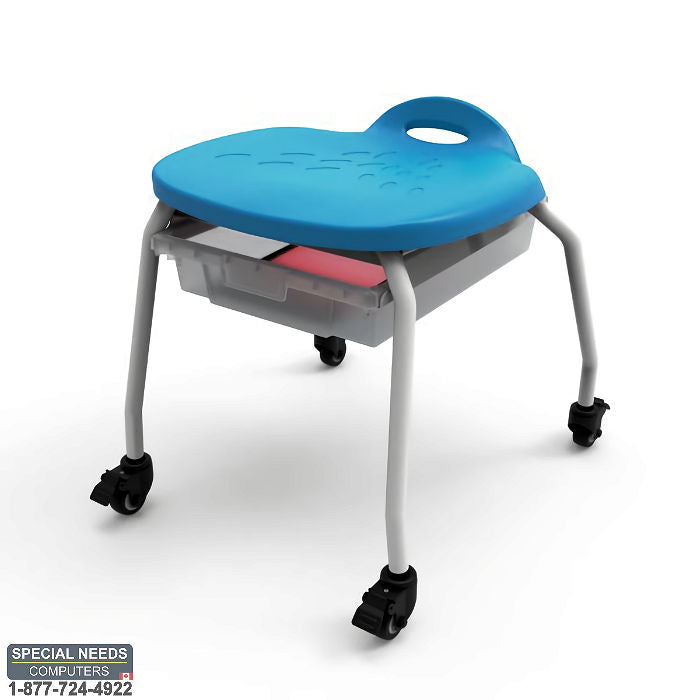 Luxor Stackable Classroom Stool with Wheels and Storage