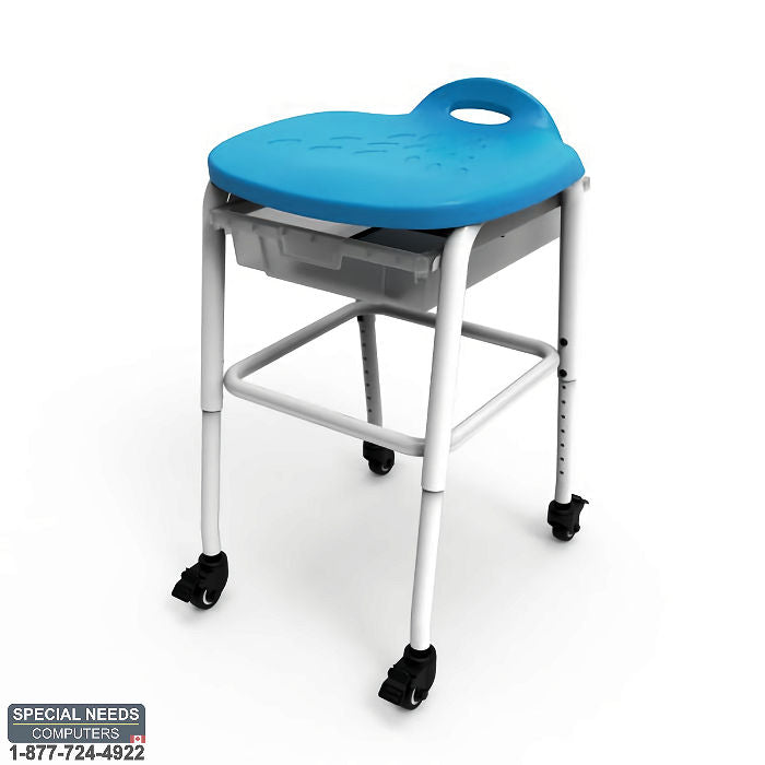 Luxor Adjustable-Height Stackable Classroom Stool with Wheels and Storage Luxor Furniture