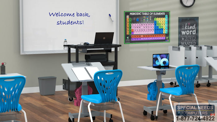 Pneumatic Adjustable Height Flip Top Student Desk/Nesting Desk