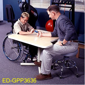 Adjustable Hand Therapy Table with Dual Comfort Recess Populas Furniture