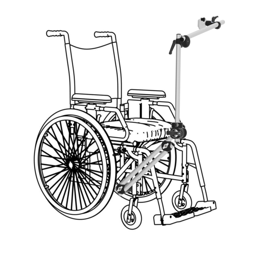 Rehadapt Monty Wheelchair Mount 3D Plus HD 