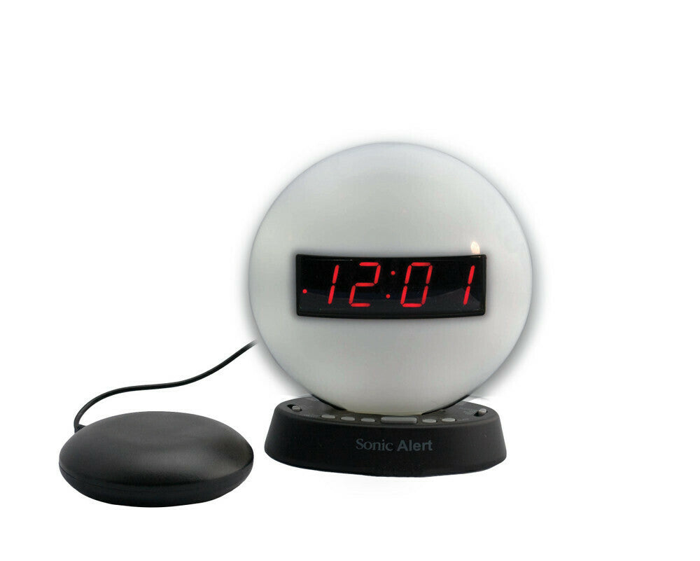 Sonic Glow Night Light Clock with Bed Shaker