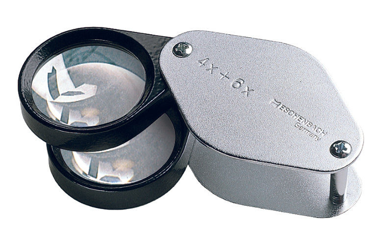 Metal Precision Folding Magnifier - Biconvex - 10x