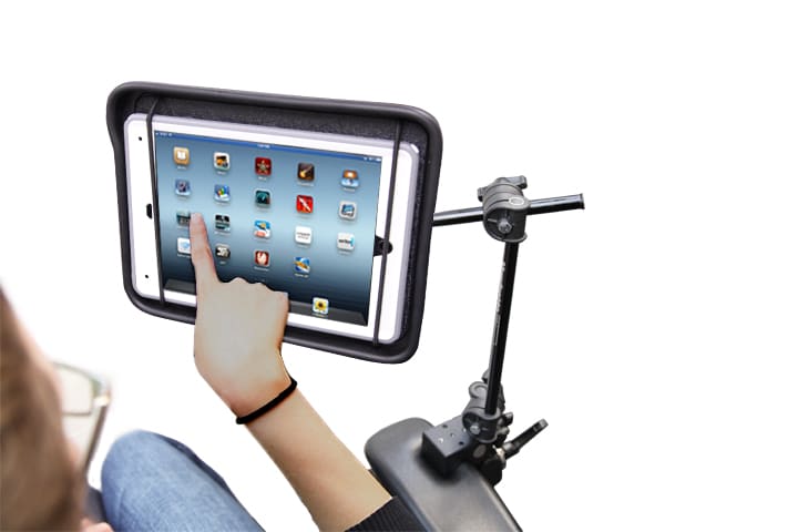 iPad Mounting System Attached to Wheelchair