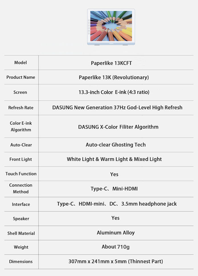 DASUNG Paperlike 13K: The World's First 13.3-inch 37Hz Color E-ink Monitor Special Needs Computers - 20