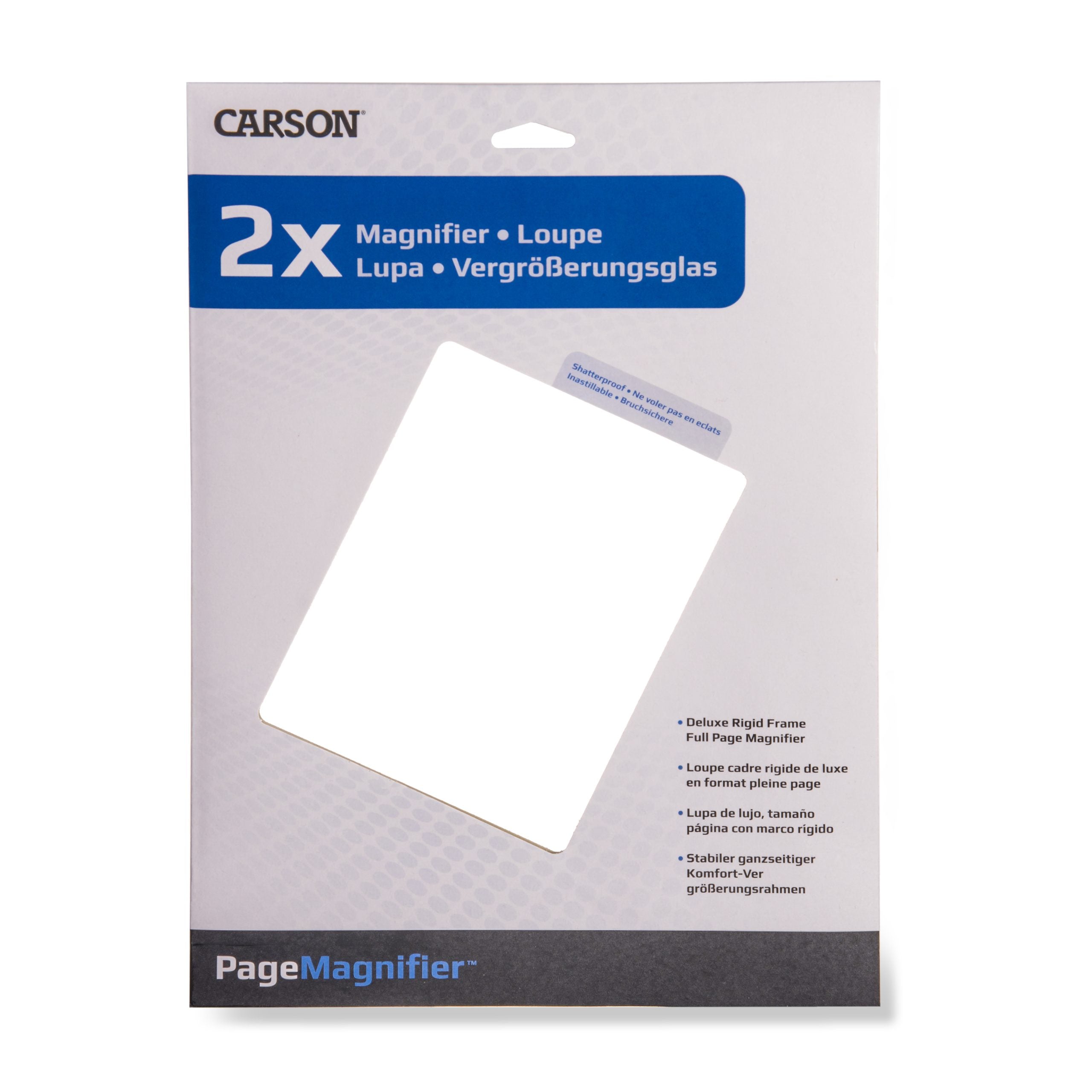 2x Magnification Rigid Frame 8.5×11 Inch Full Page Magnifier