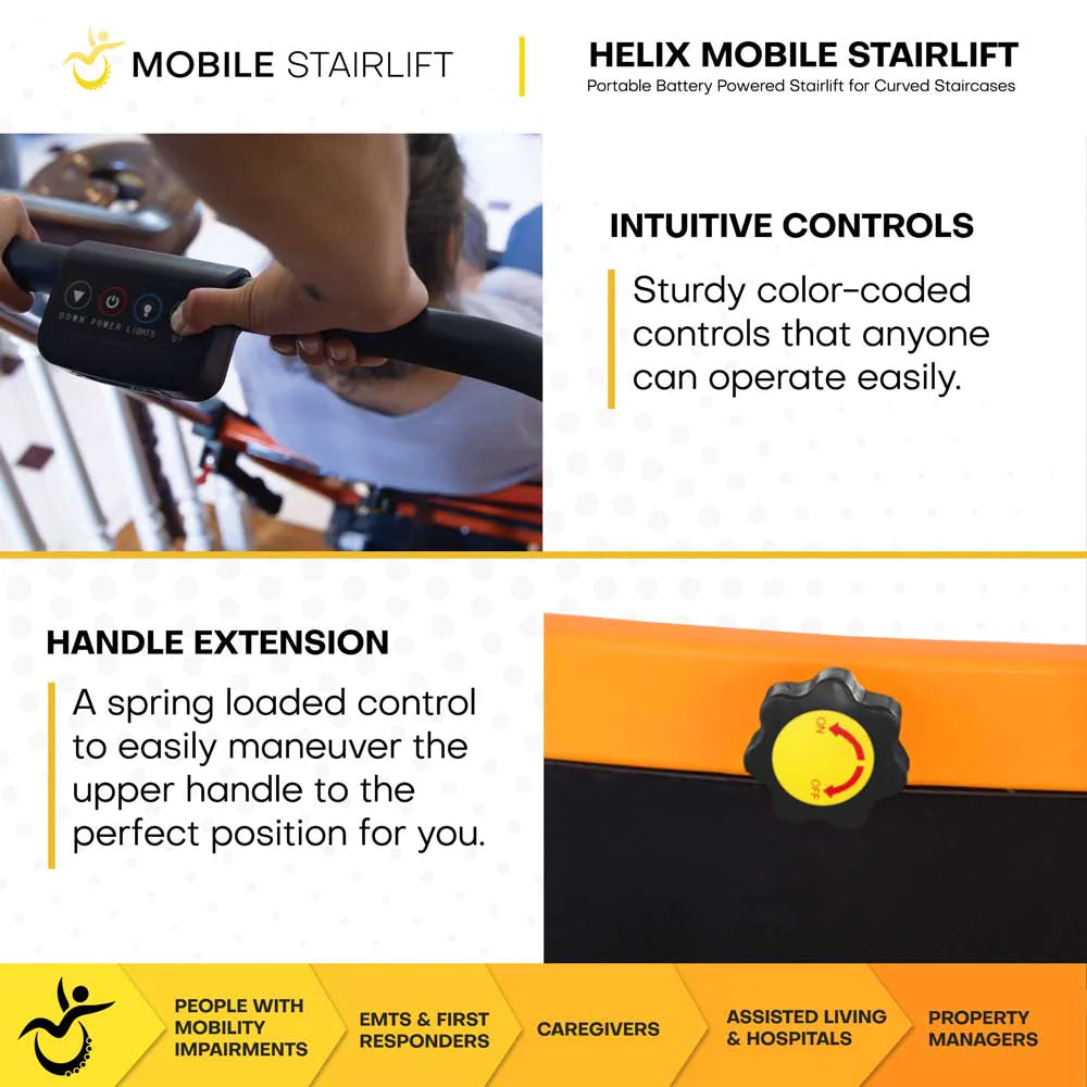 Helix Mobile Stairlift controls