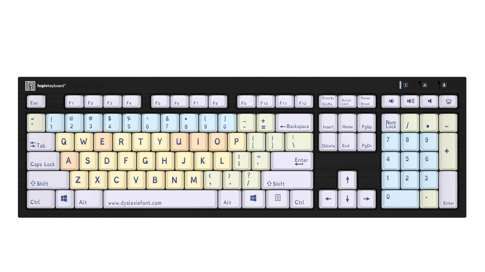 Dyslexie NERO Slimline Keyboard – Windows American English LogicKeyboard