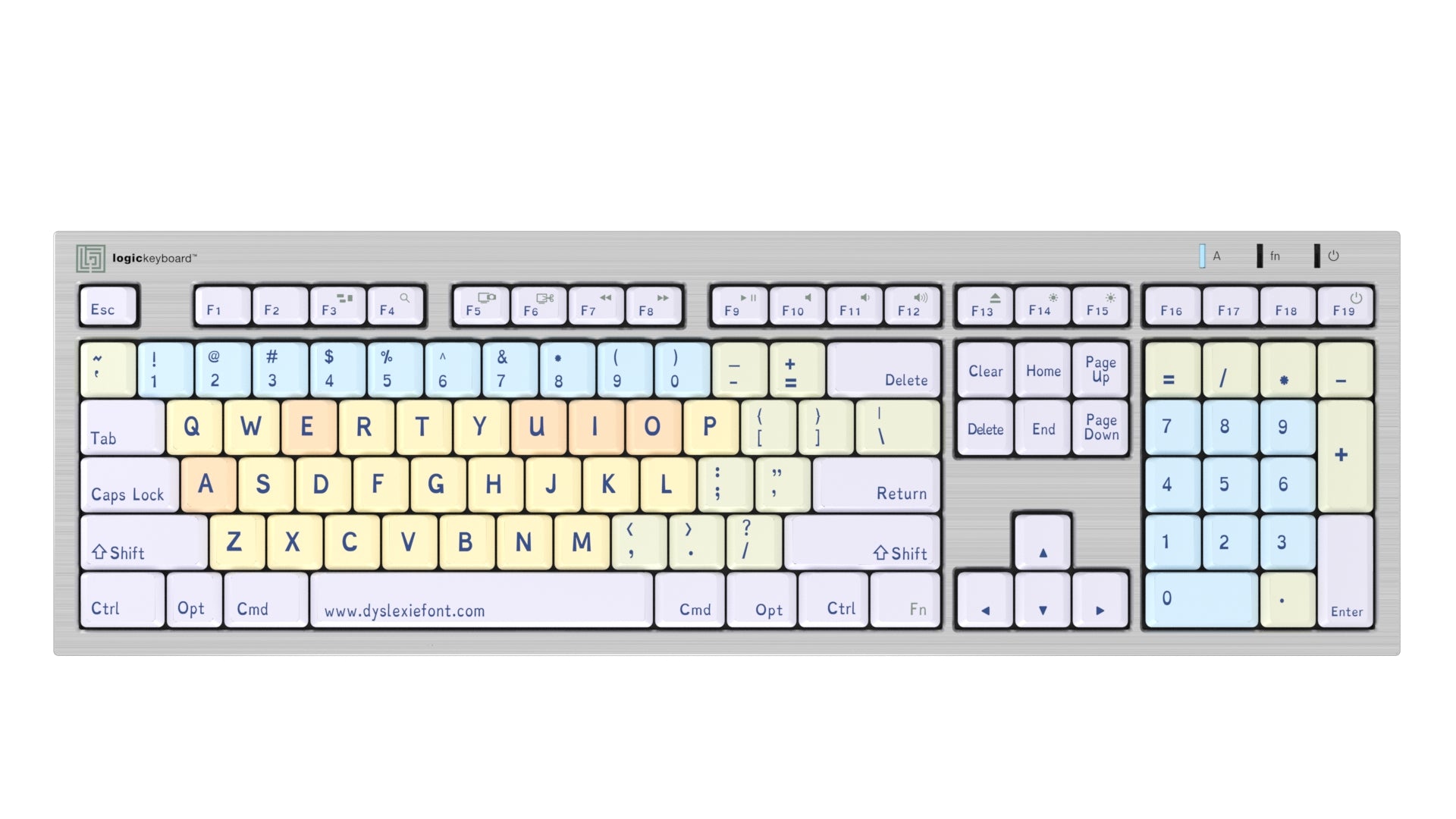 Dyslexie Keyboard ALBA Slimline Keyboard – Mac American English LogicKeyboard