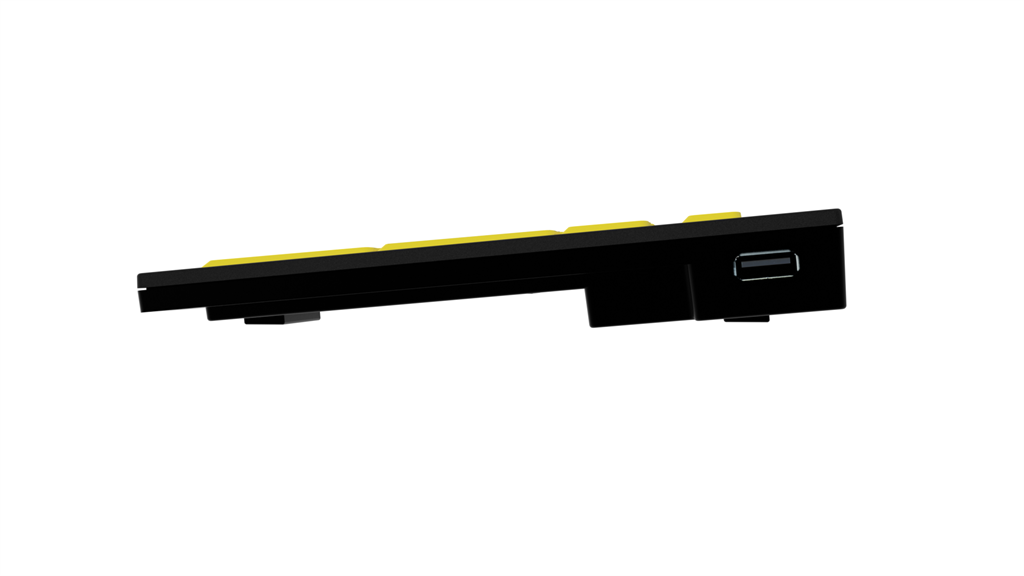 LargePrint Yellow on Black - PC Nero Slimline Keyboard LogicKeyboard