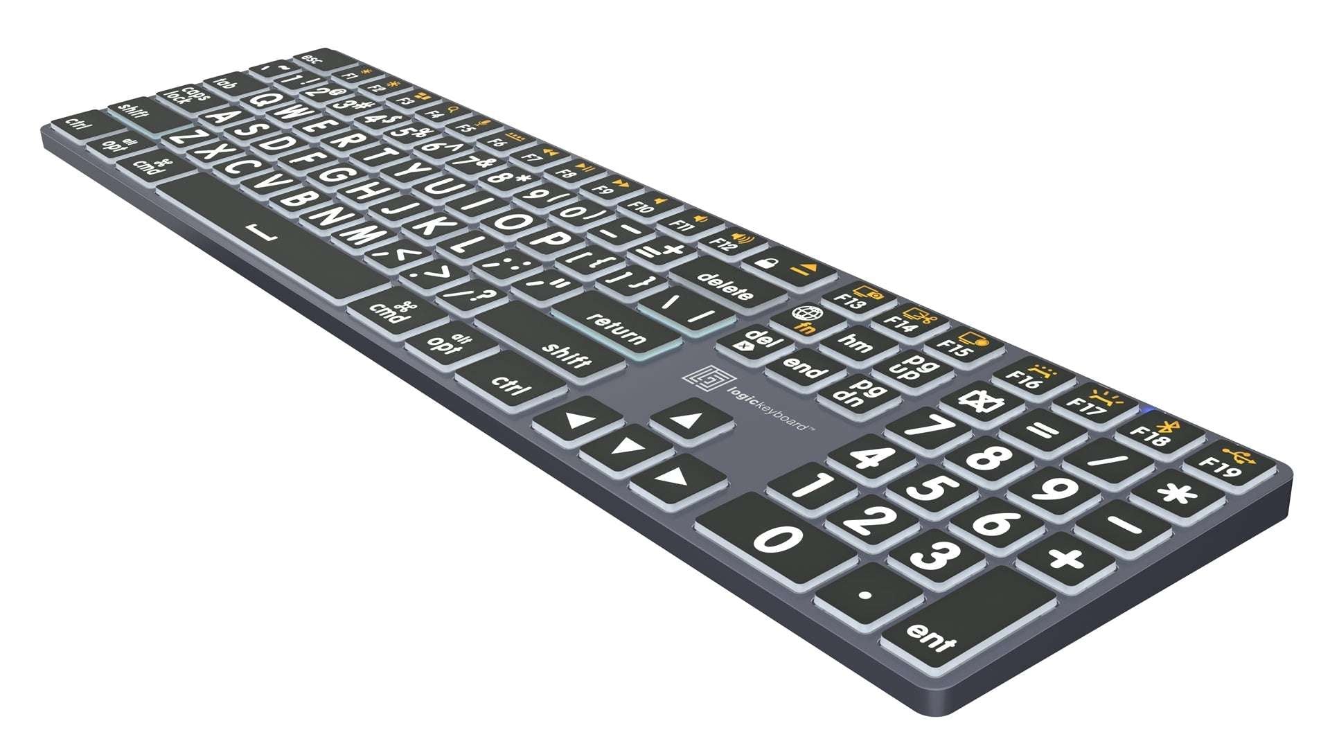 Large Print - White on Black
TITAN Slimline Keyboard – Mac
US English - 5