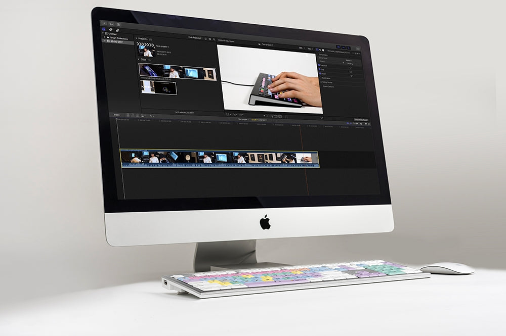 Final Cut Pro X - Mac Advance Line Keyboard Connected to Computer