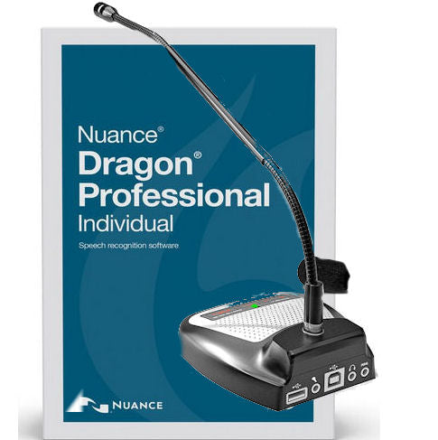 Nuance 375813 Dragon Professional Individual Version 15 Speech Recognition Software with Speechware 6-in-1 TableMike USB Microphone