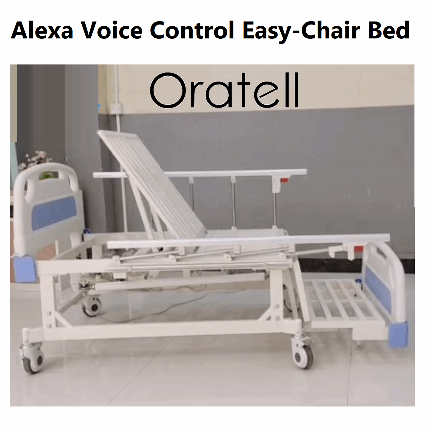 Oratell Easy Chair Hospital Bed with Alexa Voice Control, Patient Turn, Easy Chair and Bedpan Special Needs Computers - 1