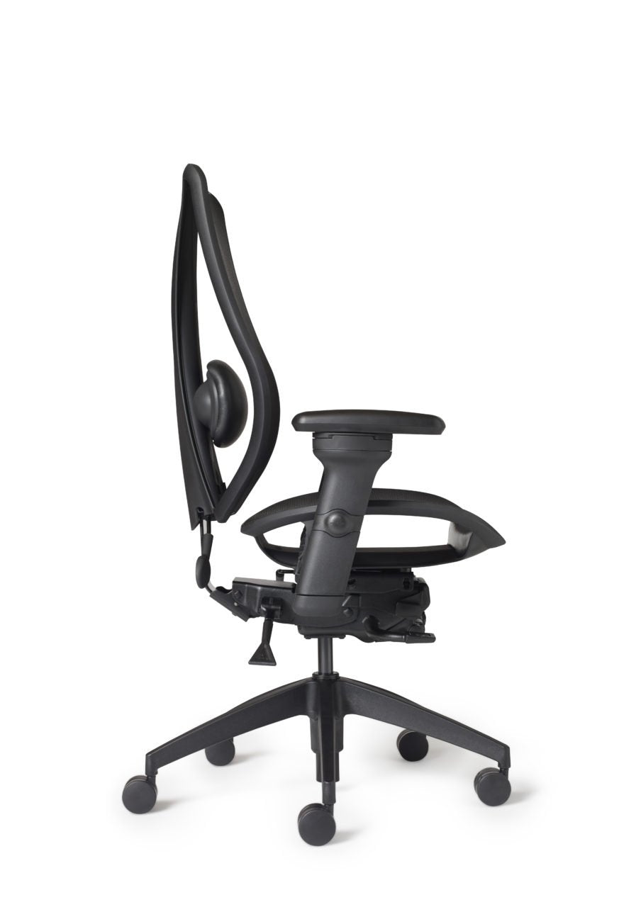 tCentric Hybrid – Mesh Back and Seat Side Midnight Black - 2