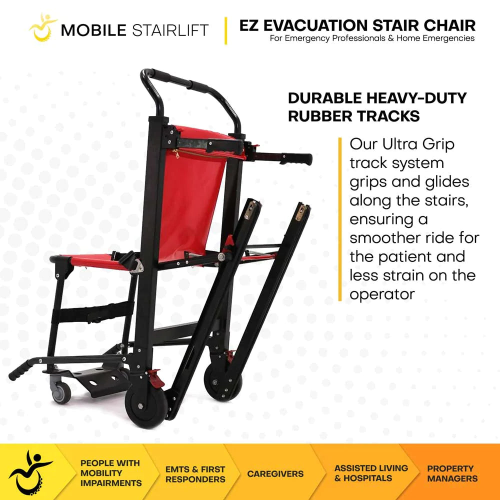 EZ Evacuation Foldable Medical Stair Lift Chair tracks