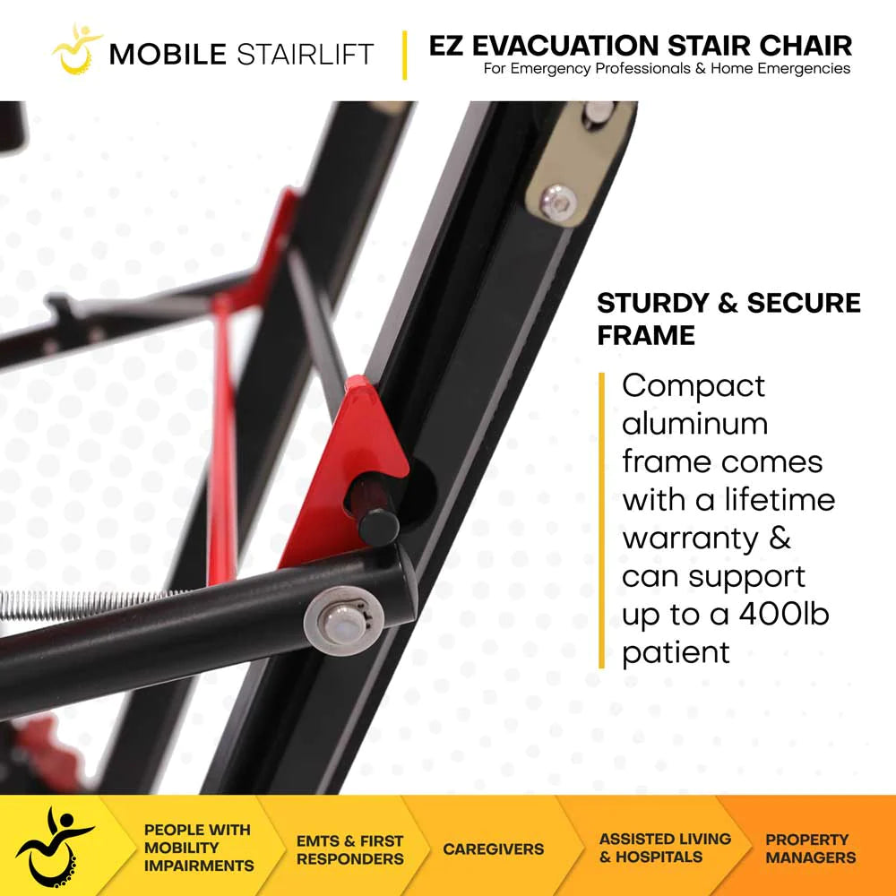 EZ Evacuation Foldable Medical Stair Lift Chair frame