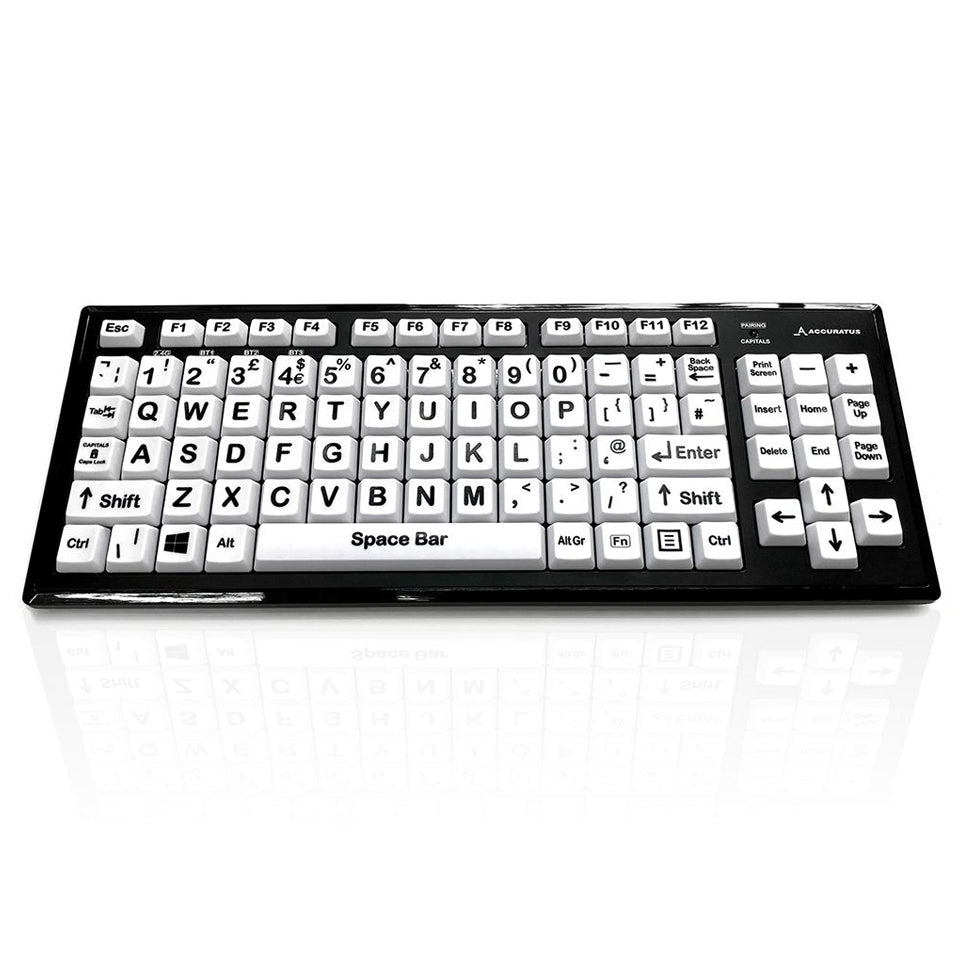 Jumbo XL Keyboard - Black & White Uppercase