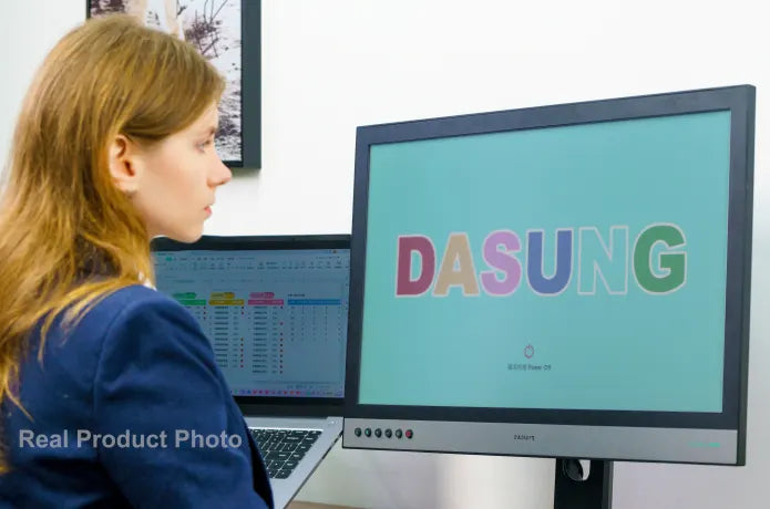 DASUNG Dasung Paperlike Color: World First Color E-ink Monitor lady looking at screen