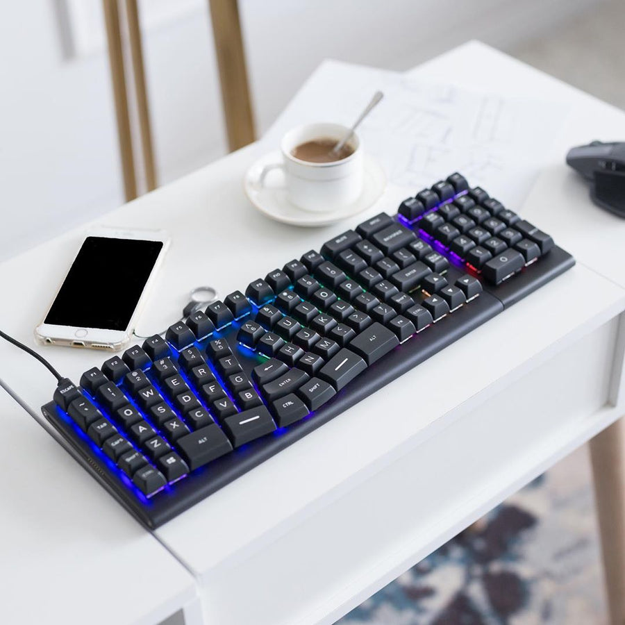 X-Bows® Knight Plus Ergonomic Mechanical Keyboard with Detachable Number Pad (QMK Firmware)-PRE-ORDER IV - 1