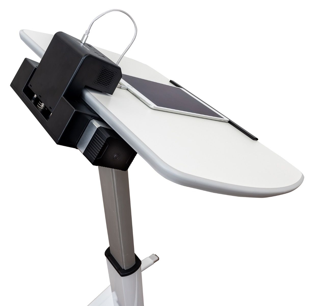 Pneumatic Height-Adjustable Lectern / Mobile Standing Desk