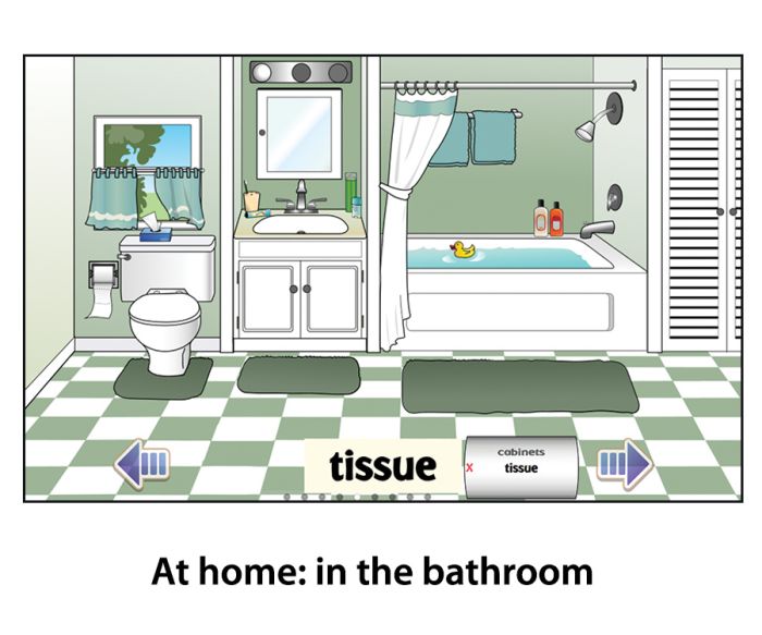 At home: in the bathroom