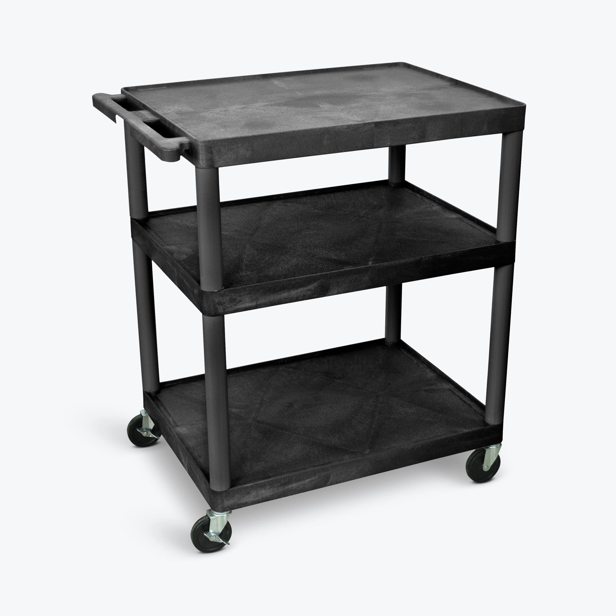 40"H AV Cart - Three Large Shelves - 1