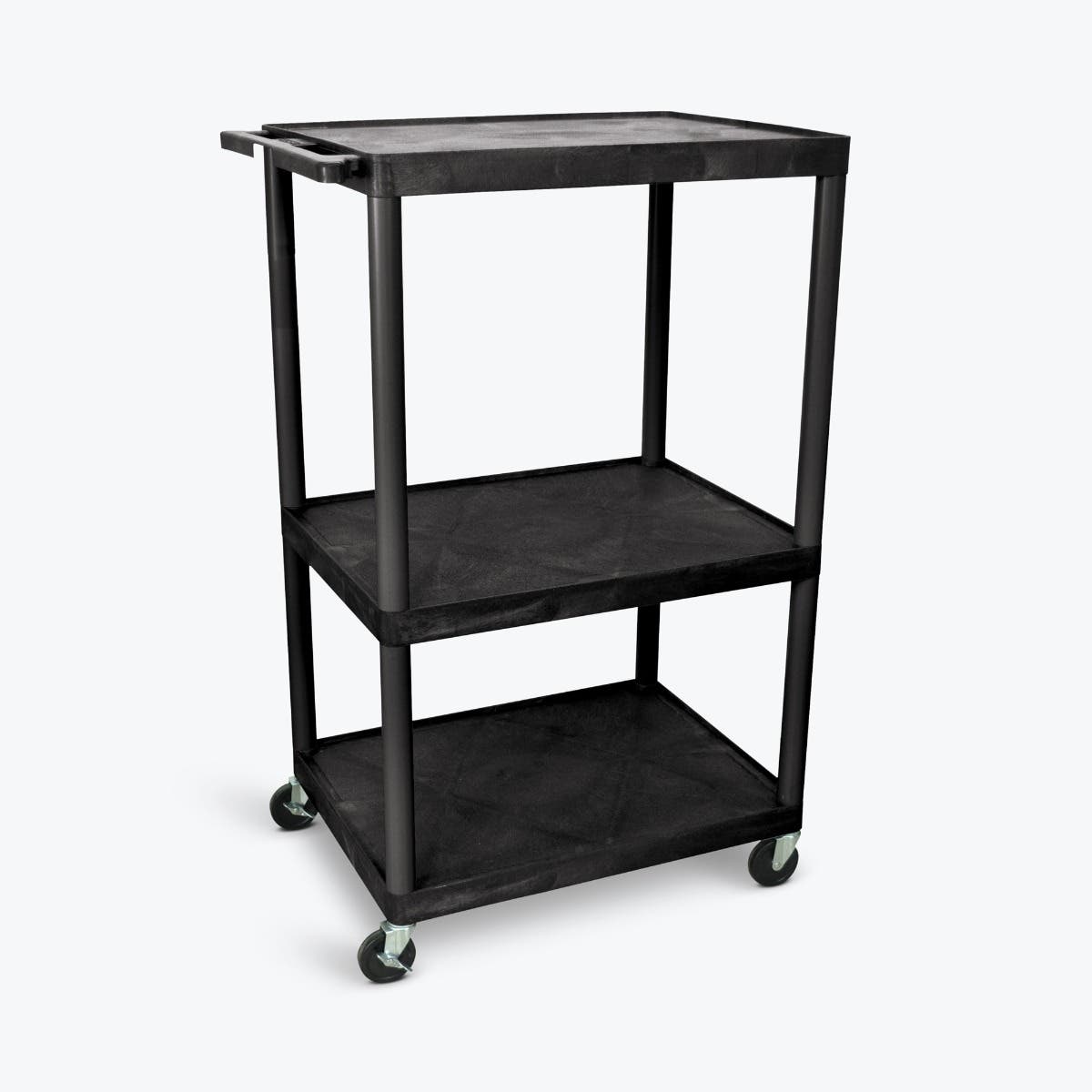 54"H AV Cart - Three Large Shelves - 1