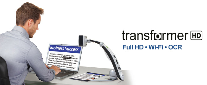 Transformer HD Portable Electronic Magnifier with Built In WiFi.