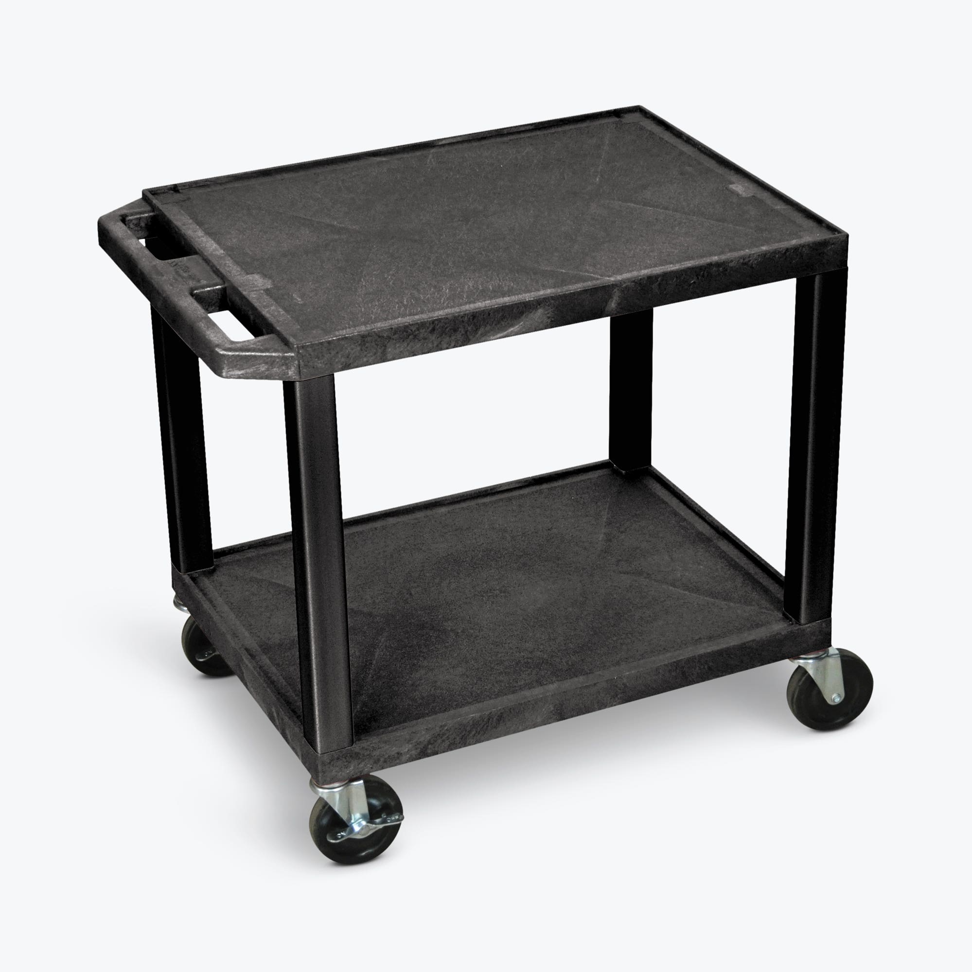 26"H AV Cart - Two Shelves - Black Legs - 1