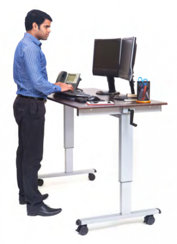 Luxor 60" Crank Adjustable Stand Up Desk man standing