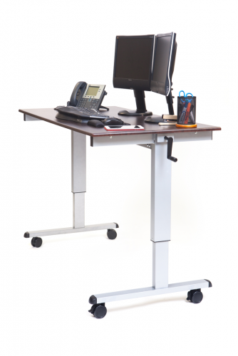 Luxor 60" Crank Adjustable Stand Up Desk side