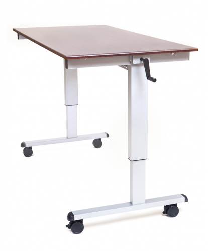 Luxor 60" Crank Adjustable Stand Up Desk hand crank
