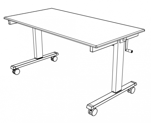 Luxor 60" Crank Adjustable Stand Up Desk diagram