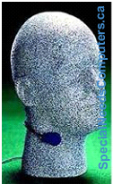 Optional transdermal microphone on mannequin head
