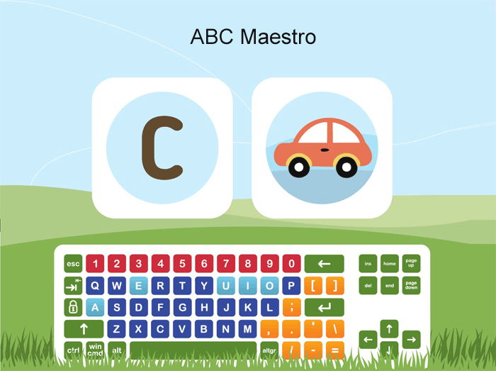 ABC Maestro Typing Software learning "C" CAR
