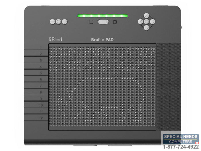 Braille PAD Tactile Tablet with elephant graphic